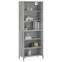 Aparador alto madera de ingeniería gris Sonoma 69,5x32,5x180 cm by vidaXL, Sideboards - Ref: Foro24-3189579, Price: 118,29 €,...