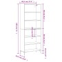 Aparador alto madera de ingeniería gris Sonoma 69,5x32,5x180 cm by vidaXL, Sideboards - Ref: Foro24-3189579, Price: 118,29 €,...