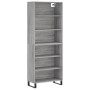 Aparador alto madera de ingeniería gris Sonoma 69,5x32,5x180 cm by vidaXL, Sideboards - Ref: Foro24-3189603, Price: 121,52 €,...