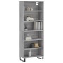 Aparador alto madera de ingeniería gris Sonoma 69,5x32,5x180 cm by vidaXL, Sideboards - Ref: Foro24-3189603, Price: 121,52 €,...