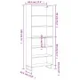 Aparador alto madera de ingeniería gris Sonoma 69,5x32,5x180 cm de vidaXL, Aparadores - Ref: Foro24-3189603, Precio: 114,45 €...