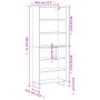 Aparador alto madera de ingeniería gris Sonoma 69,5x32,5x180 cm by vidaXL, Sideboards - Ref: Foro24-3189603, Price: 121,52 €,...