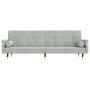 Sofa bed with light gray velvet cushions by vidaXL, Sofas - Ref: Foro24-351857, Price: 318,92 €, Discount: %