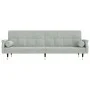 Sofa bed with light gray velvet cushions by vidaXL, Sofas - Ref: Foro24-351857, Price: 314,39 €, Discount: %