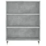 Aparador alto madera ingeniería gris hormigón 69,5x32,5x180 cm de vidaXL, Aparadores - Ref: Foro24-3189553, Precio: 102,32 €,...