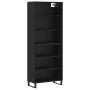 Aparador alto madera de ingeniería negro 69,5x32,5x180 cm by vidaXL, Sideboards - Ref: Foro24-3189598, Price: 126,14 €, Disco...