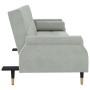 Sofa bed with light gray velvet cushions by vidaXL, Sofas - Ref: Foro24-351857, Price: 318,92 €, Discount: %