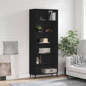 Hohes schwarzes Sideboard aus Holzwerkstoff, 69,5 x 32,5 x 180 cm von vidaXL, Sideboards - Ref: Foro24-3189590, Preis: 128,88...