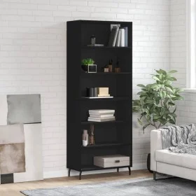 Tall black engineered wood sideboard 69.5x32.5x180 cm by vidaXL, Sideboards - Ref: Foro24-3189590, Price: 121,28 €, Discount: %