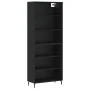 Tall black engineered wood sideboard 69.5x32.5x180 cm by vidaXL, Sideboards - Ref: Foro24-3189590, Price: 121,28 €, Discount: %