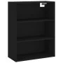 Tall black engineered wood sideboard 69.5x32.5x180 cm by vidaXL, Sideboards - Ref: Foro24-3189590, Price: 121,28 €, Discount: %