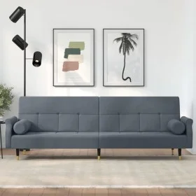 Sofa bed with dark gray velvet cushions by vidaXL, Sofas - Ref: Foro24-351858, Price: 295,51 €, Discount: %
