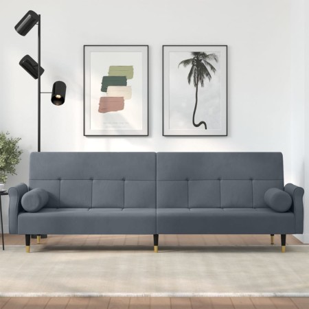 Schlafsofa mit dunkelgrauen Samtkissen von vidaXL, Sofas - Ref: Foro24-351858, Preis: 298,19 €, Rabatt: %