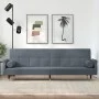 Sofa bed with dark gray velvet cushions by vidaXL, Sofas - Ref: Foro24-351858, Price: 295,51 €, Discount: %