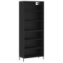 Tall black engineered wood sideboard 69.5x32.5x180 cm by vidaXL, Sideboards - Ref: Foro24-3189582, Price: 130,84 €, Discount: %