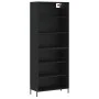 Tall black engineered wood sideboard 69.5x32.5x180 cm by vidaXL, Sideboards - Ref: Foro24-3189582, Price: 123,24 €, Discount: %