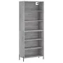 Aparador alto madera de ingeniería gris Sonoma 69,5x32,5x180 cm von vidaXL, Sideboards - Ref: Foro24-3189587, Preis: 113,56 €...