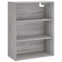 Aparador alto madera de ingeniería gris Sonoma 69,5x32,5x180 cm by vidaXL, Sideboards - Ref: Foro24-3189587, Price: 120,38 €,...