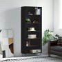 Aparador alto madera de ingeniería negro 69,5x32,5x180 cm de vidaXL, Aparadores - Ref: Foro24-3189566, Precio: 124,63 €