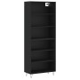 Aparador alto madera de ingeniería negro 69,5x32,5x180 cm by vidaXL, Sideboards - Ref: Foro24-3189566, Price: 124,75 €, Disco...
