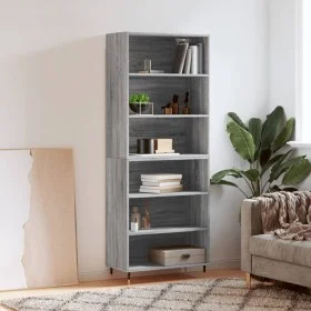 Tall Sonoma gray engineered wood sideboard 69.5x32.5x180 cm by vidaXL, Sideboards - Ref: Foro24-3189555, Price: 107,69 €, Dis...