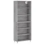 Tall Sonoma gray engineered wood sideboard 69.5x32.5x180 cm by vidaXL, Sideboards - Ref: Foro24-3189555, Price: 107,69 €, Dis...