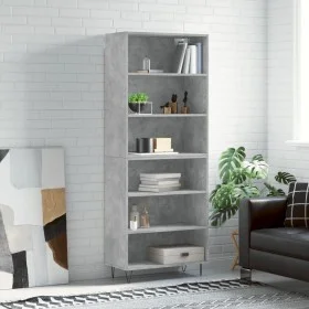 Concrete gray engineered wood tall sideboard 69.5x32.5x180 cm by vidaXL, Sideboards - Ref: Foro24-3189569, Price: 102,23 €, D...