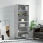 Aparador alto madera ingeniería gris hormigón 69,5x32,5x180 cm de vidaXL, Aparadores - Ref: Foro24-3189569, Precio: 101,60 €,...