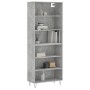 Concrete gray engineered wood tall sideboard 69.5x32.5x180 cm by vidaXL, Sideboards - Ref: Foro24-3189569, Price: 107,04 €, D...