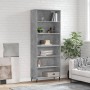 Aparador alto madera ingeniería gris hormigón 69,5x32,5x180 cm de vidaXL, Aparadores - Ref: Foro24-3189593, Precio: 114,42 €