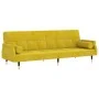 Sofá cama con cojines terciopelo amarillo de vidaXL, Sofás - Ref: Foro24-351862, Precio: 308,84 €, Descuento: %