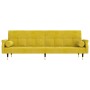 Sofa bed with yellow velvet cushions by vidaXL, Sofas - Ref: Foro24-351862, Price: 314,88 €, Discount: %