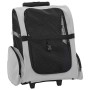 Carrito para mascotas 3 en 1, diseño gris, 48 x 32 x (57-106)