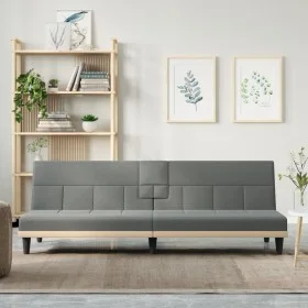 Sofa bed with cup holder dark gray fabric by vidaXL, Sofas - Ref: Foro24-351864, Price: 275,49 €, Discount: %