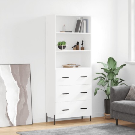 Hohes weißes Sperrholz-Sideboard 69,5 x 34 x 180 cm von vidaXL, Sideboards - Ref: Foro24-3189389, Preis: 180,79 €, Rabatt: %