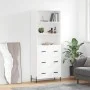 Hohes weißes Sperrholz-Sideboard 69,5 x 34 x 180 cm von vidaXL, Sideboards - Ref: Foro24-3189389, Preis: 169,82 €, Rabatt: %