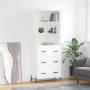 Hohes weißes Sperrholz-Sideboard 69,5 x 34 x 180 cm von vidaXL, Sideboards - Ref: Foro24-3189389, Preis: 180,79 €, Rabatt: %
