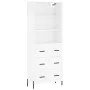 Aparador alto madera contrachapada blanco 69,5x34x180 cm de vidaXL, Aparadores - Ref: Foro24-3189389, Precio: 169,82 €, Descu...