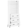 Aparador alto madera contrachapada blanco 69,5x34x180 cm de vidaXL, Aparadores - Ref: Foro24-3189389, Precio: 169,82 €, Descu...