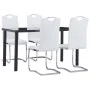 5-teiliges Esszimmer-Set Kunstleder weiß von vidaXL, Möbelsets für Küchen und Esszimmer - Ref: Foro24-3053032, Preis: 471,92 ...