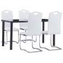 5-teiliges Esszimmer-Set Kunstleder weiß von vidaXL, Möbelsets für Küchen und Esszimmer - Ref: Foro24-3053032, Preis: 479,96 ...