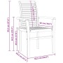 Silla de Jardín Apilable Marrón 62.5 x 54.5 x 95.5 cm