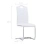 5-teiliges Esszimmer-Set Kunstleder weiß von vidaXL, Möbelsets für Küchen und Esszimmer - Ref: Foro24-3053032, Preis: 479,96 ...