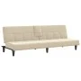 Sofá cama con portavasos tela crema de vidaXL, Sofás - Ref: Foro24-351866, Precio: 275,49 €, Descuento: %