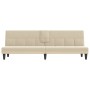 Cremefarbenes Schlafsofa aus Stoff mit Getränkehalter von vidaXL, Sofas - Ref: Foro24-351866, Preis: 280,74 €, Rabatt: %