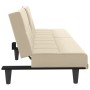Cream fabric sofa bed with cup holder by vidaXL, Sofas - Ref: Foro24-351866, Price: 280,74 €, Discount: %