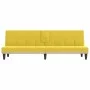 Sofá cama con portavasos tela amarillo claro de vidaXL, Sofás - Ref: Foro24-351867, Precio: 275,47 €, Descuento: %