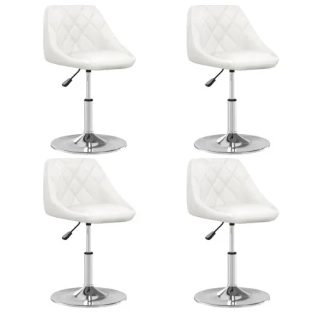 Sillas de comedor 4 unidades cuero sintético blanco de vidaXL, Sillas de comedor - Ref: Foro24-3088635, Precio: 231,69 €, Des...