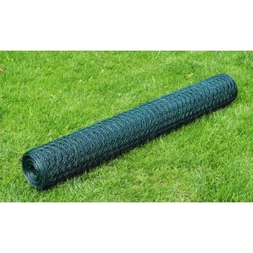 Alambrada galvanizada con revestimiento de PVC verde 25x0,75 m