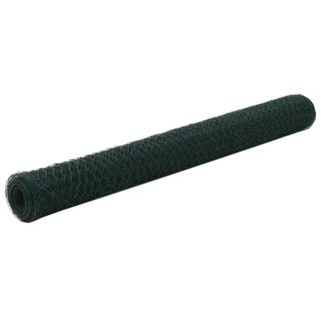 Alambrada de gallinero acero revestimiento PVC verde 25x1,2 m de vidaXL, Paneles de vallas - Ref: Foro24-143266, Precio: 37,6...